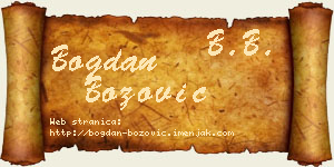 Bogdan Božović vizit kartica